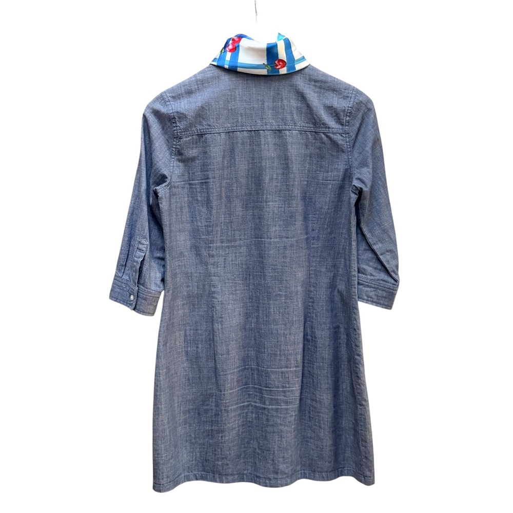 Old Navy Womens Chambray Denim Shirt Dress Small Button Front Pockets Coquette - Picture 5 of 7